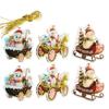 6Pcs Creative Christmas Decoration Pendant Santa Christmas Tree Hanging Ornament  Garden