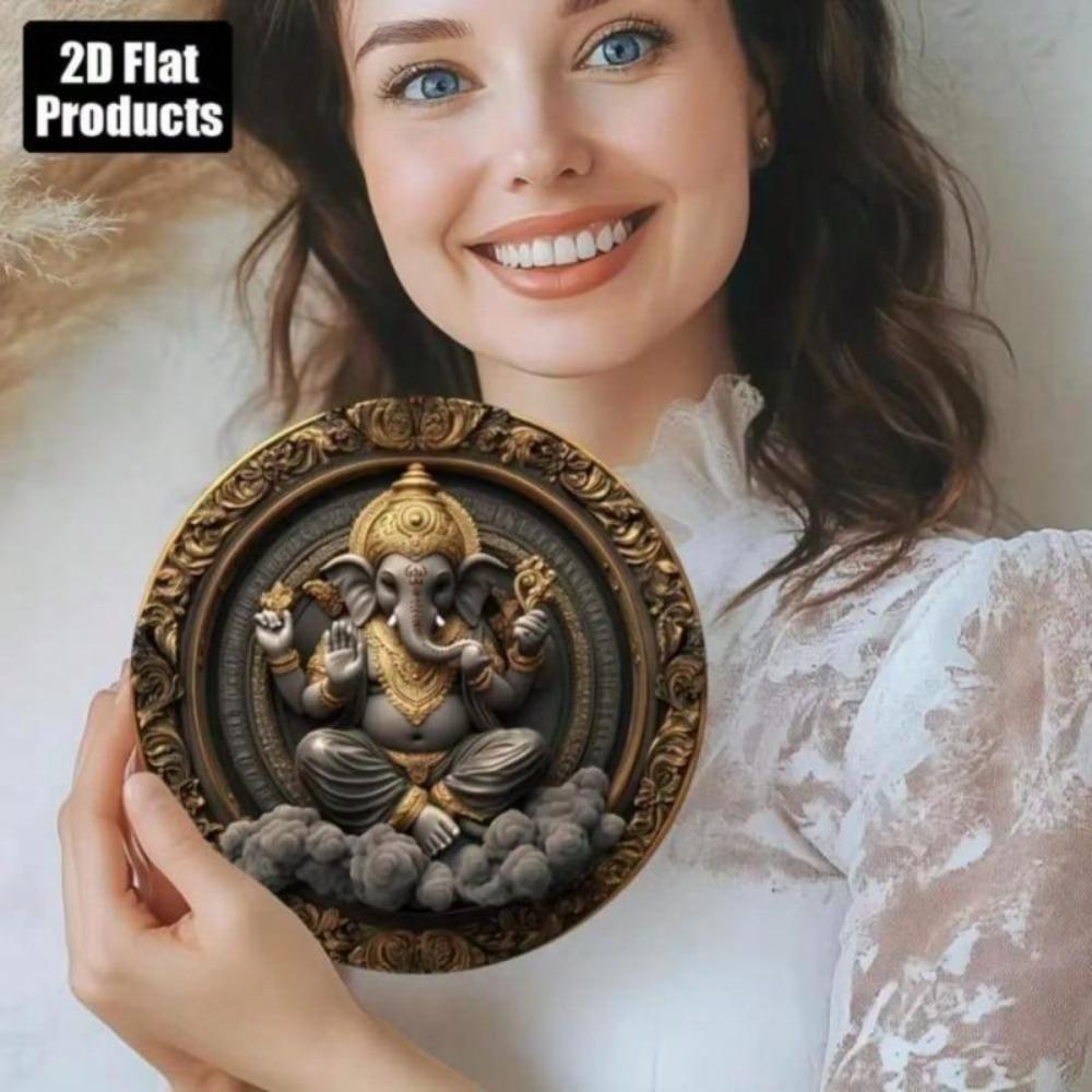Iron Wall Art Ganesh Home Decor Cafe Office Gift Holiday Party