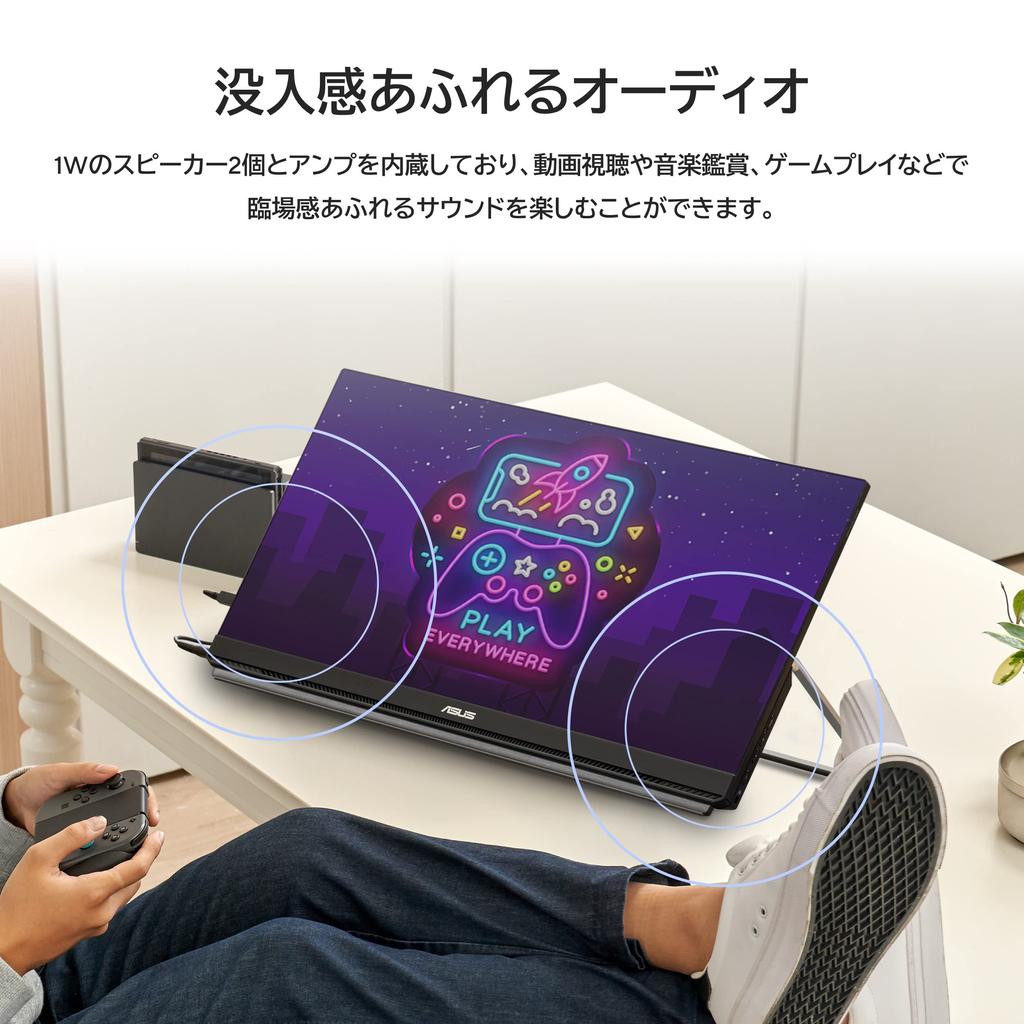 Asus Mobile Monitor Mobile Display ZenScreen MB249C 23.8 inch/IPS/Full HD/USB-C/Non-glare/Speaker/Carry Handle/Kickstand/C Clamp/Partition Hook/