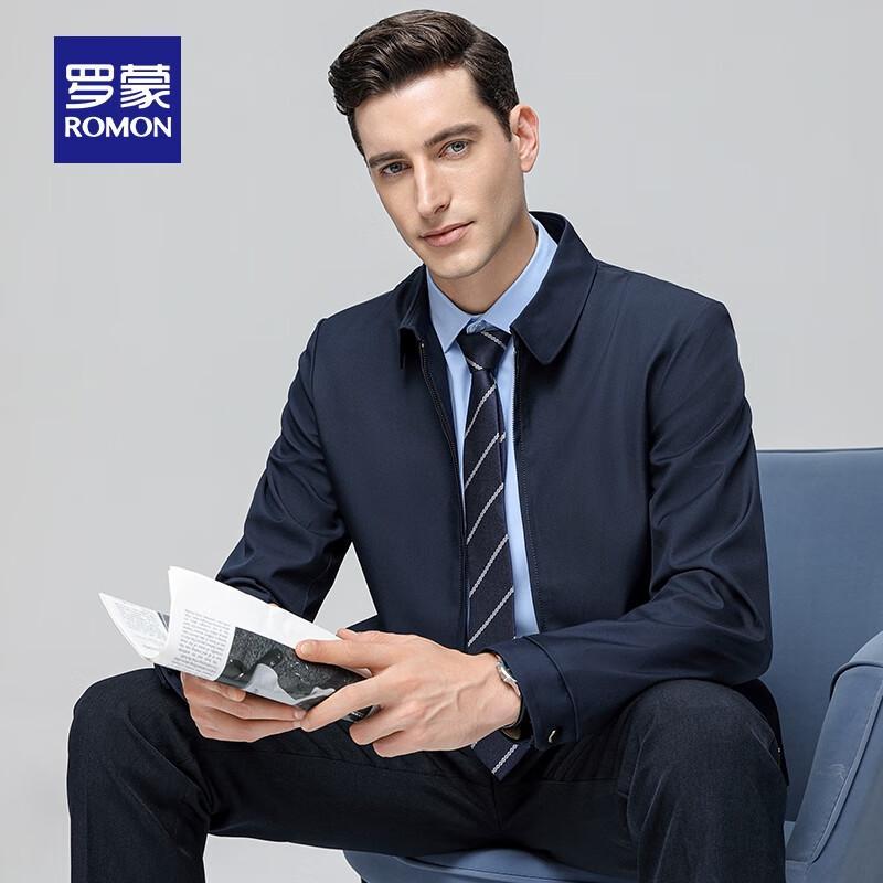 ROMON Men's Business Casual Lapel Jacket