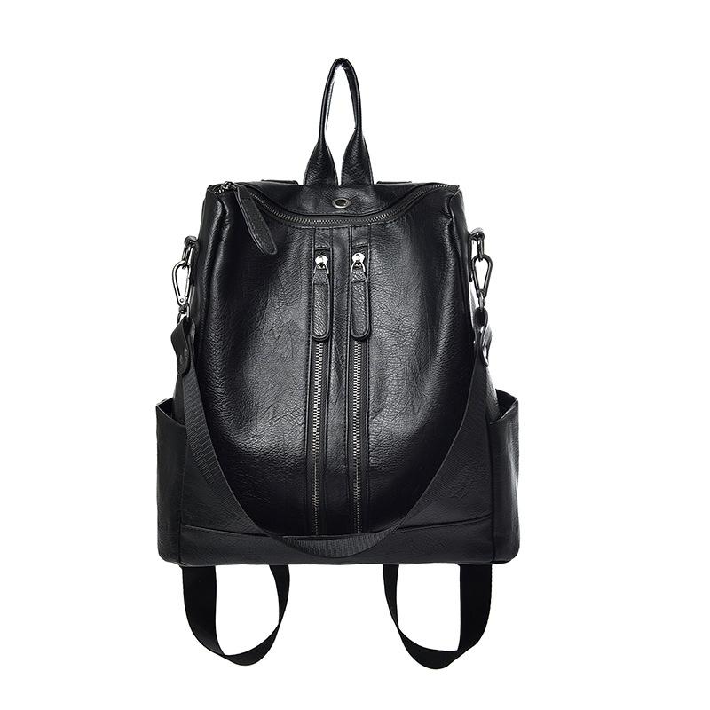 Рюкзак с защитой от кражи для женщин, удобная повседневная сумка из мягкой кожи для женщин, простая модная сумка через плечо