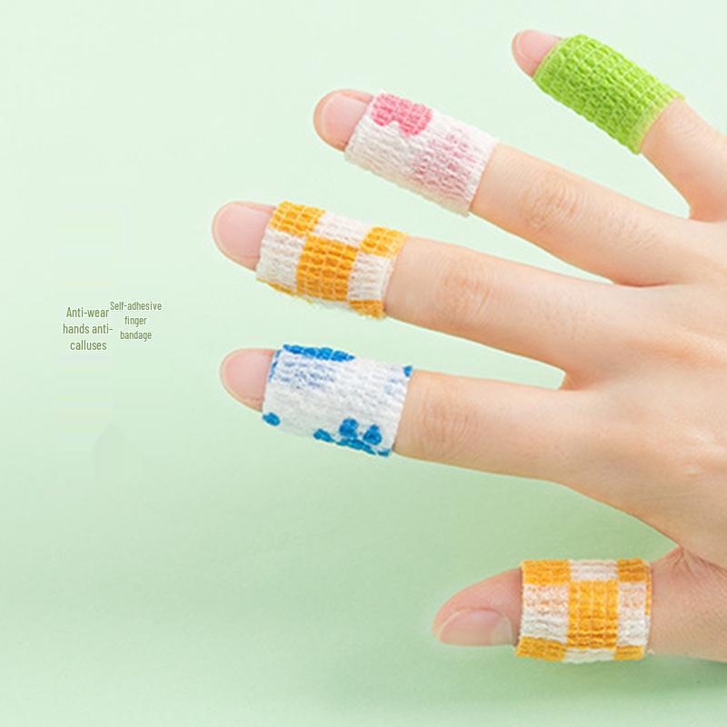 Sports Finger Protector Self-Adhesive Bandage: Finger Wrap Tape & Wrist Support for Basketball/Badminton