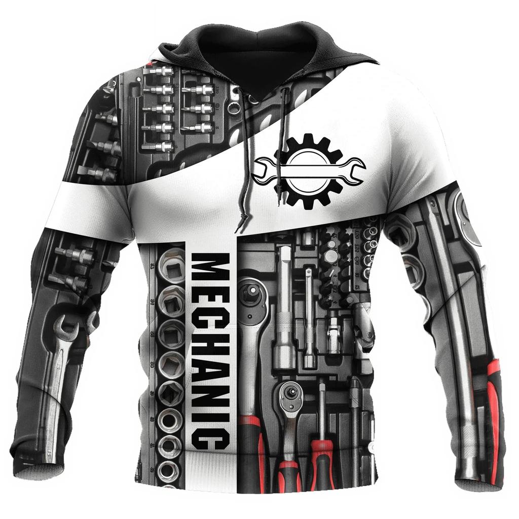 3D-печатный механический узор, мужская толстовка с капюшоном, ужасный череп, модный повседневный пуловер, повседневная мода, свободная мужская одежда