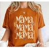 Fashion Funny Striped Flower Leopard Mama Letter Print Kids Short Sleeves T-Shirt Loose Casual Summer Outdoor Street Boy and Girl Tees Tops