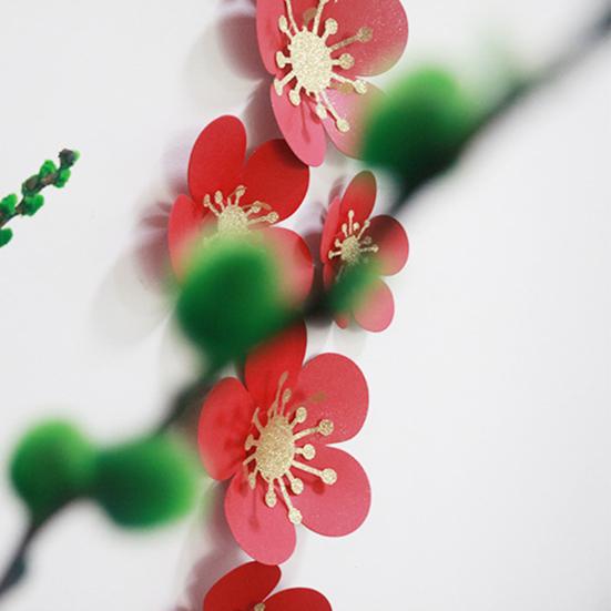 1 Набор Бумажные цветы Сделай сам Искусственное красное цветочное настенное искусство Бумажное цветочное украшение для свадьбы