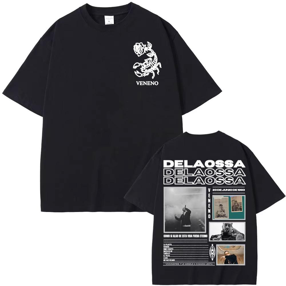 Rapper Delaossa Veneno Album 2025 Tour Tshirts Unisexs Clothing Fashion Hip Hop Tshirt Unisex Casual Cotton Short Sleeve T Shirt