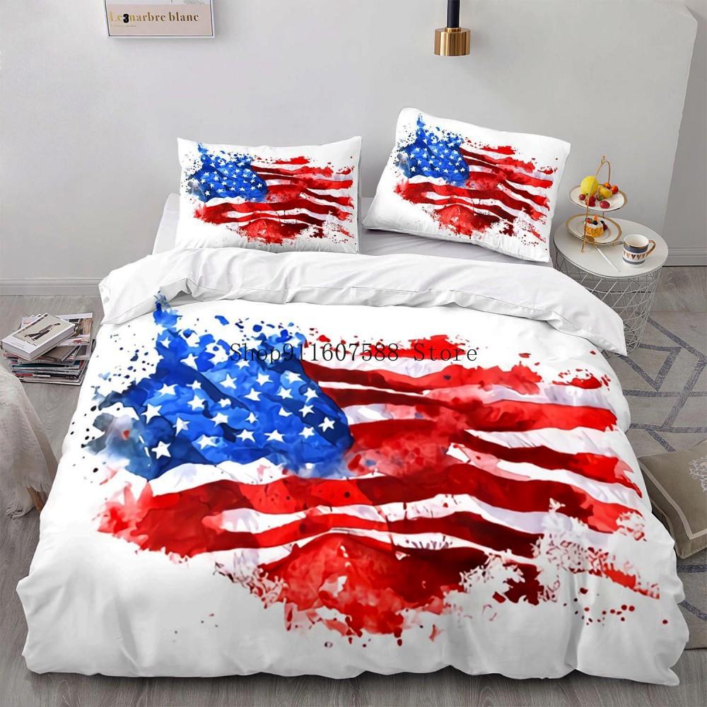 Комплект пододеяльника с национальным флагом размера кинг, креативный комплект постельного белья с американским флагом для подростков и взрослых, пододеяльник из микрофибры, ретро комплекты для кровати