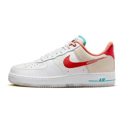 Кроссовки Air Force 1 Low '07 Prm Just Do It Белые Красные Бирюзовые FD4205-161