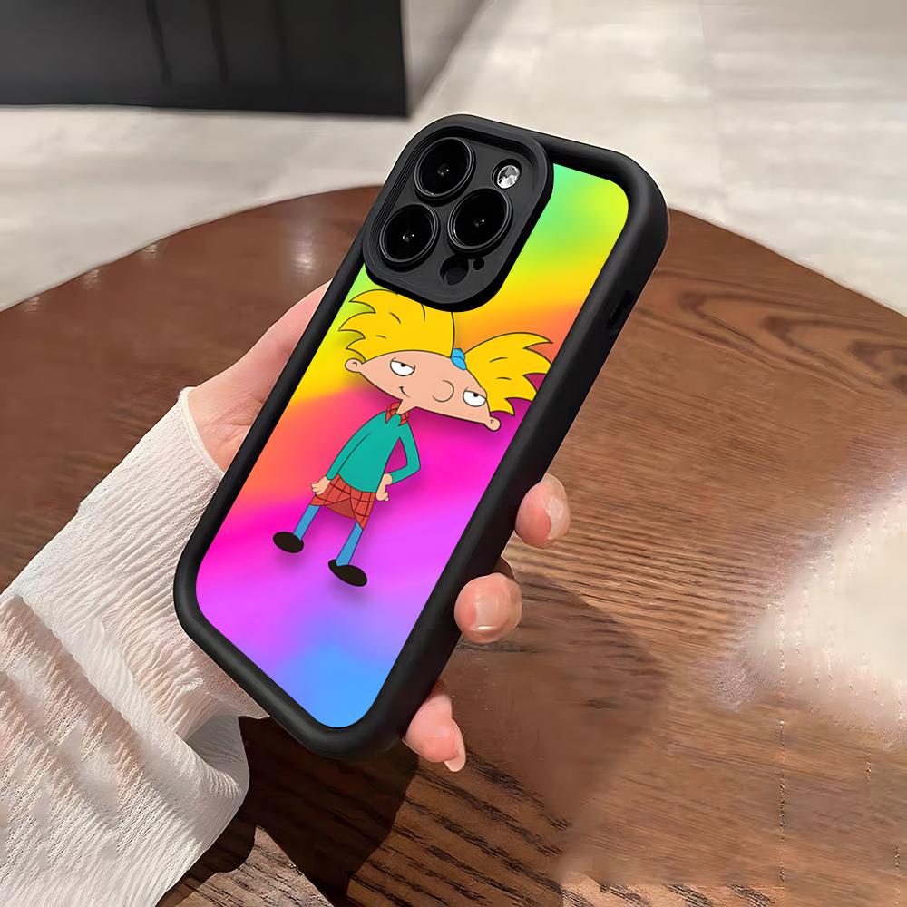 Мультяшный чехол для телефона Хей Арнольд для IPhone 17 Pro Max 15 Pro 16 14 Plus 12 13 Mini 11 Pro Ударопрочный мягкий чехол