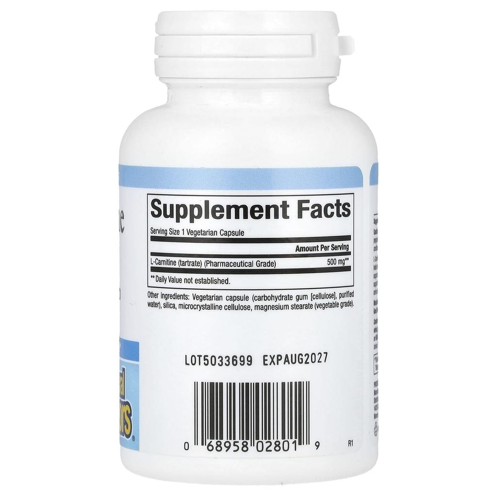 L-Carnitine, 500Mg, 60 Veggie Caps