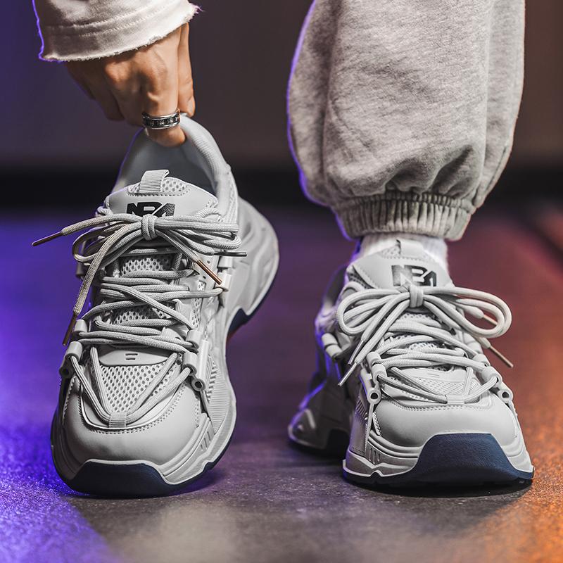 Нескользящие износостойкие модные ретро уличные кроссовки на толстой подошве для взрослых, повседневная спортивная мужская обувь, обувь для папы