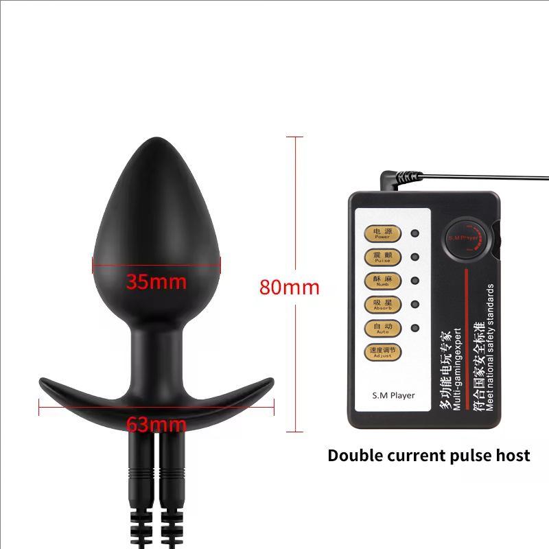 Вибратор с электрошоком Женский силиконовый анальный плаг Беспроводной пульт Мужской массаж простаты Товары для взрослых Анальная мастурбация Секс-игрушка