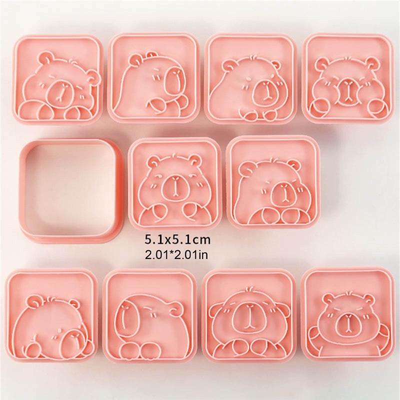 10Pieces Delicate Capybara Cookie Cutter Set Biscuits Stamp For Exciting Baking Projects And Pleased DIY Experience