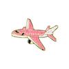 Брошь-булавка в виде мультяшного самолета из цинкового сплава с покрытием из золота KC, узор самолета ярко-розового/зеленого цвета, милый и многофункциональный держатель для сумки