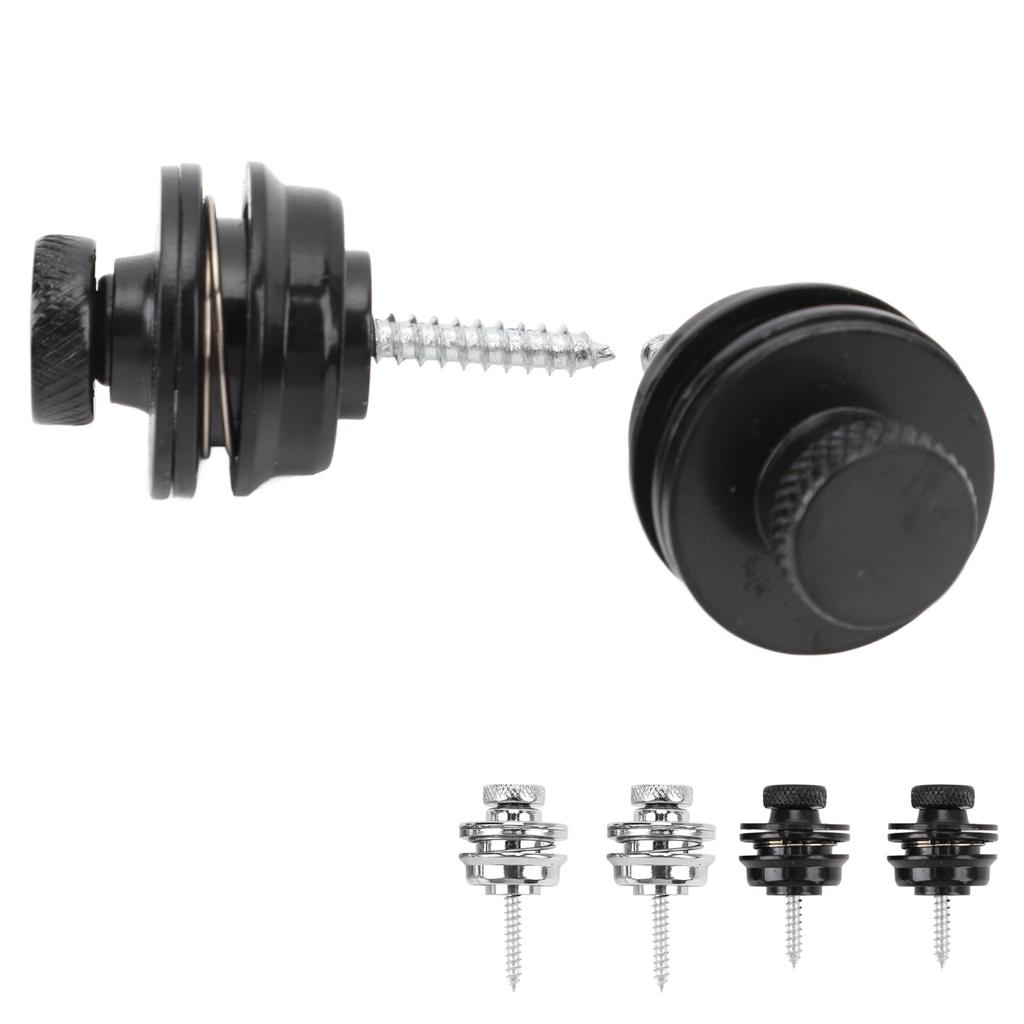 2 шт., замки для гитарного ремня, кнопки безопасности, сверхмощные металлические плоские круглые головки, нескользящие, устойчивые к падениям