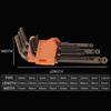 9 шт. Набор шестигранных ключей Allen Extra-long Arm AllenTorque Sae Metric Torx Широко