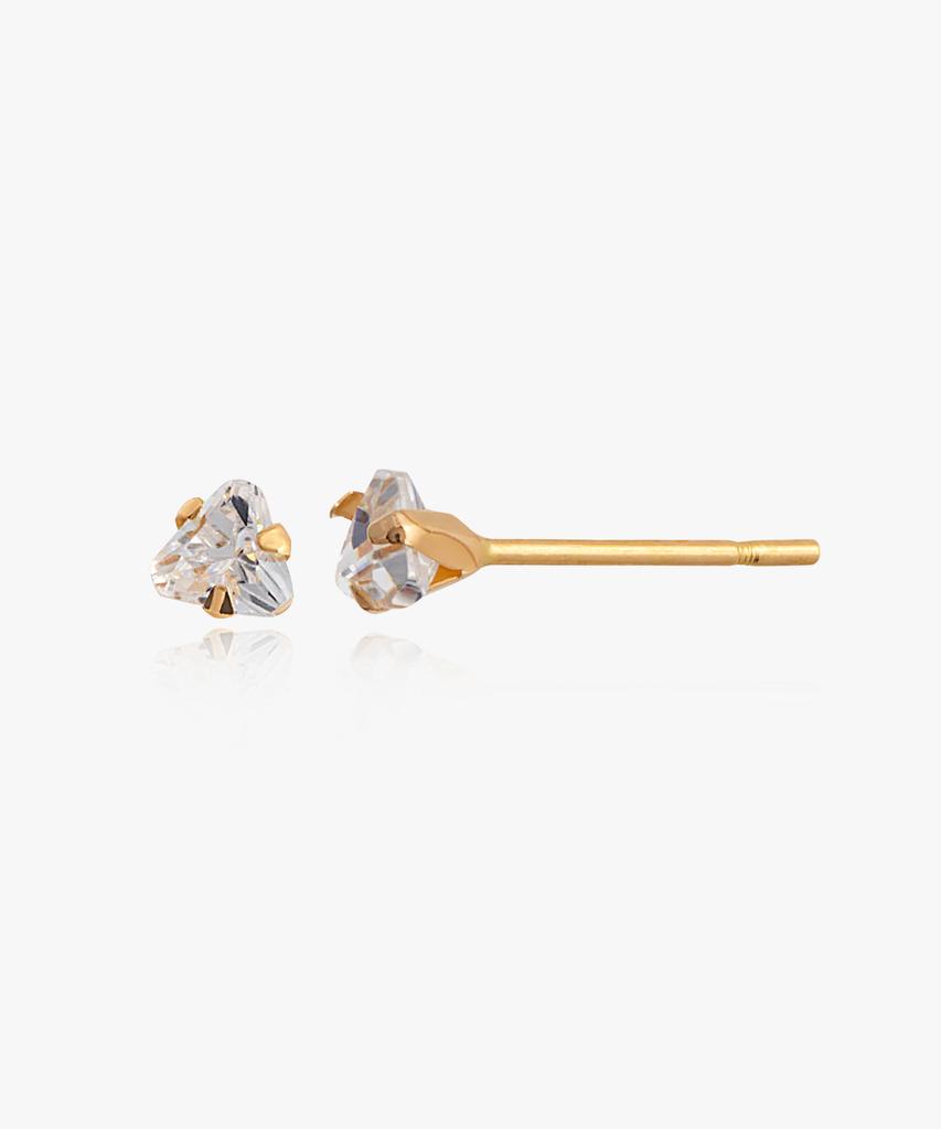 Helene Jewelry Серьги-гвоздики из 14-каратного золота с кубическим цирконием