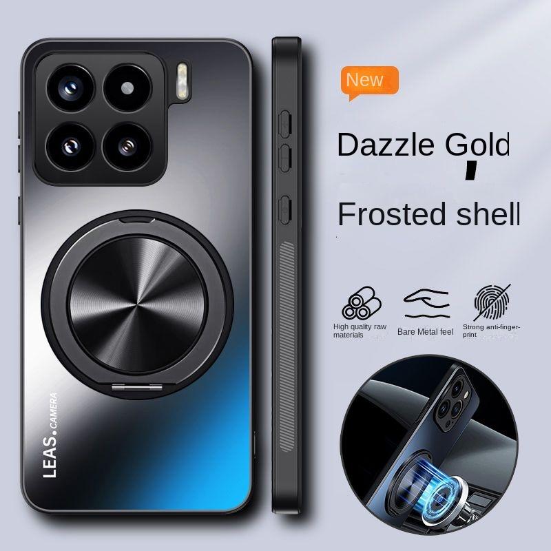 For Xiaomi Mi 15 Pro Case Hard Matte With Ring Stand Magnetic Protective Back Cover Case For Xiaomi Mi 15 14 13 12X 11 10 Shell