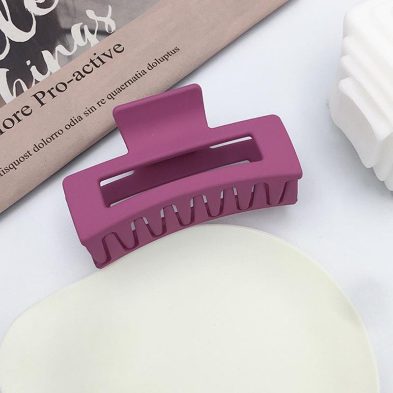 Корейская заколка для волос женская «Акула» высокого класса с матовым покрытием - Однотонная, Большого размера