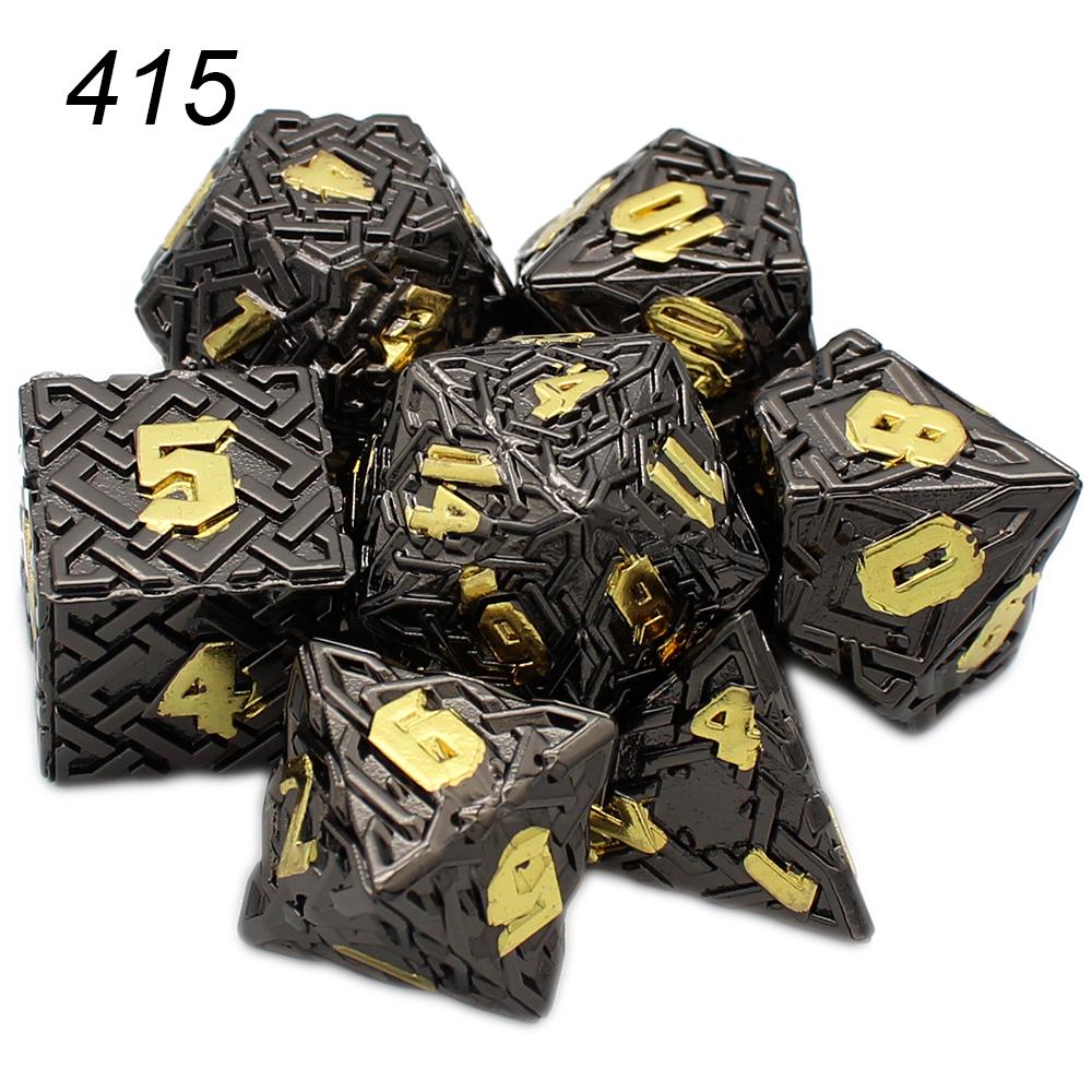 Solid Polyhedral Dice for Role Playing Game, Metal Dice, D & D, DND, Rpg, Rol, Pathfinder Board Game, New Style, 7Pcs, 2023