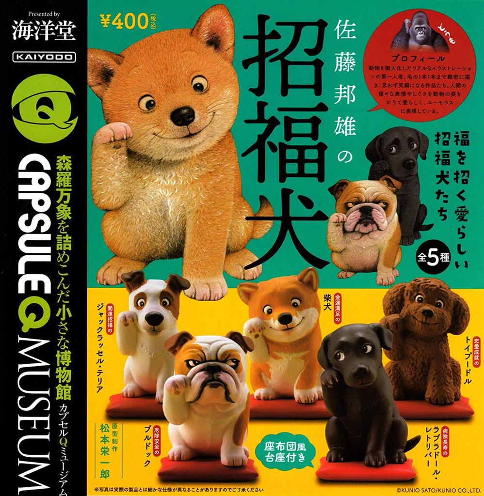 Capsule Q Kunio Lucky Dogs Set of Museum Sato's [Complete 5]
