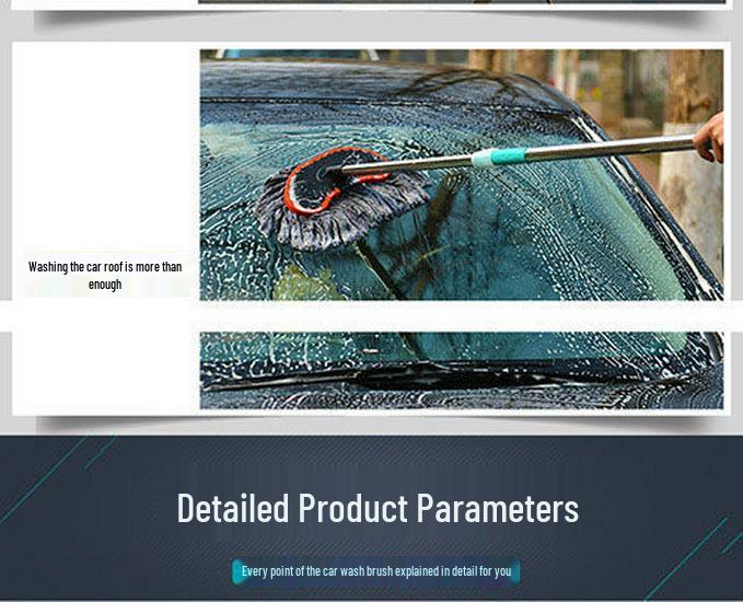 Телескопическая швабра для мытья автомобиля с длинной ручкой - Щетка для чистки автомобиля