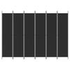 VidaXL Room Divider 6 Panels Folding Room Separator Privacy Screen Partition Living Room Decoration Black 350209