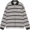 Carhartt WIP SS26 Длинный рукав Девитт Регбийка Повседневная с длинным рукавом Свободный крой Вышитая в полоску Регбийный топ Унисекс топы I037117-3V0-XX