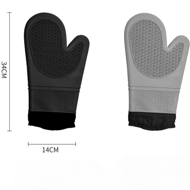 Плотные силиконовые прихватки для духовки, набор, термостойкие, толстые, хлопковые, нескользящие, кухонные прихватки, водонепроницаемые, защищают руки, перчатки