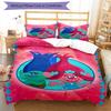 3pcs Trolls Bedding Set Duvet Cover Closure Includes 1 Duvet Cover & 2 Pillowcases, Soft and Comfortable for All Seasons.