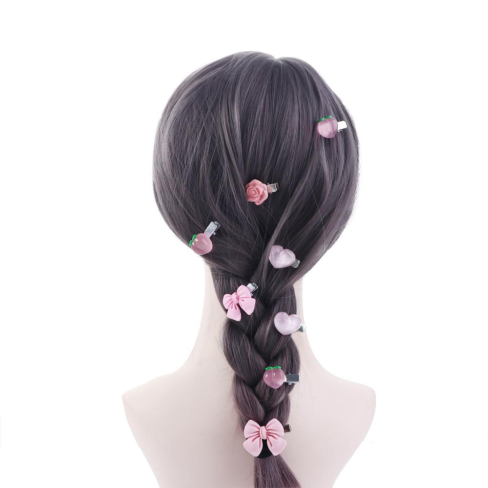 Love Heart Resin Korean Style Hair Clip Women Hair Accessories Small Side Clip Duckbill Clip