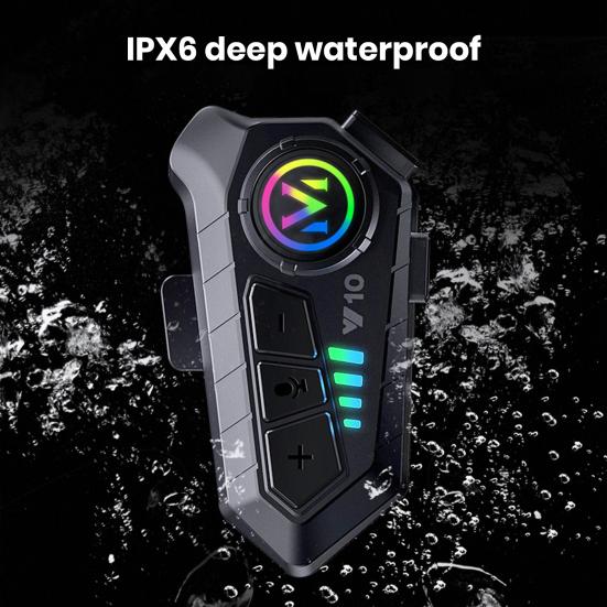 Motorcycle Bluetooth-compatible Headset Noise Reduction Auto Connection Waterproof Communication System Intercom Headset