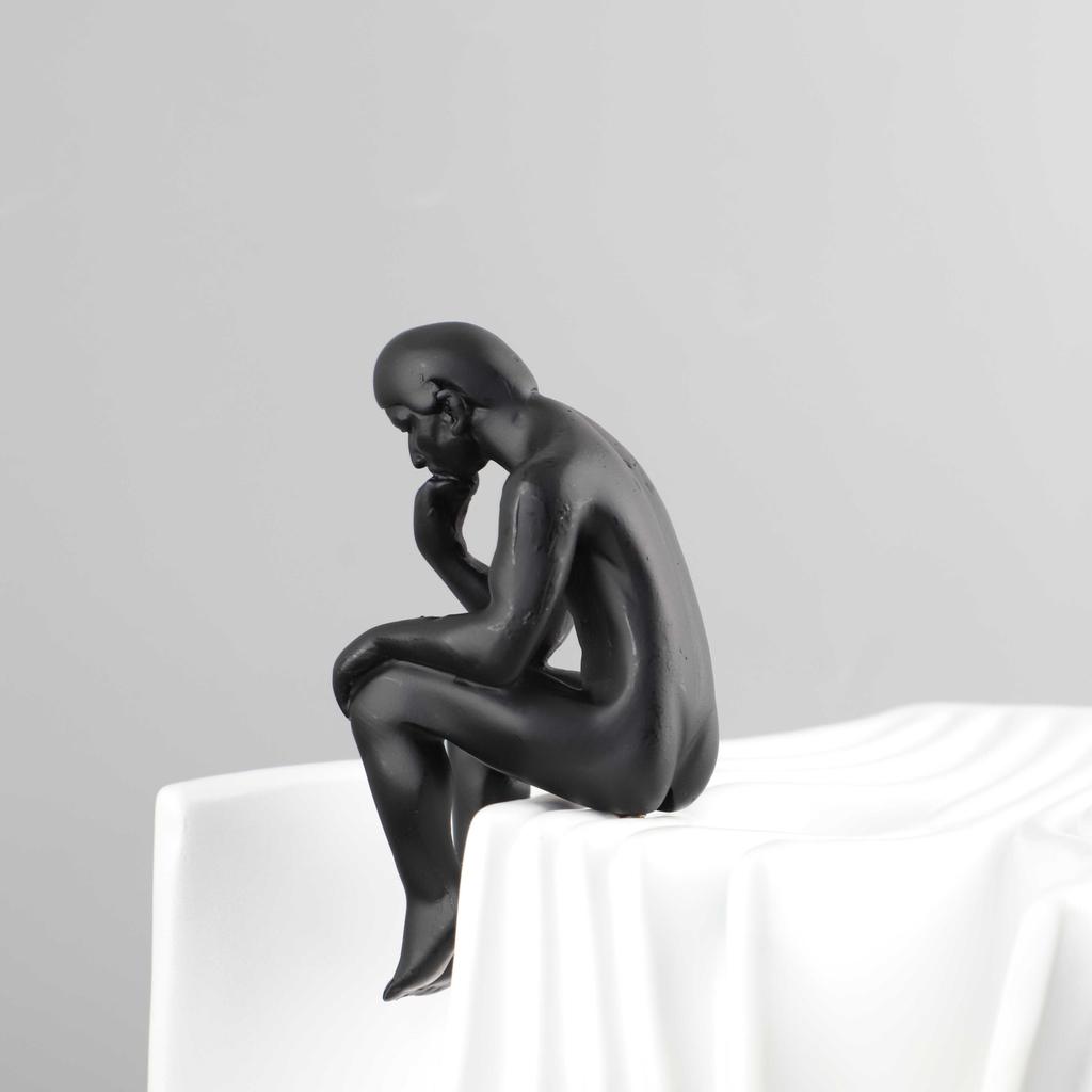 Скульптура Мыслящий Портрет Искусственные Фигурки Ремесло из Смолы Абстрактные Статуи Декоративные Фигурки Аксессуары для Декора Дома