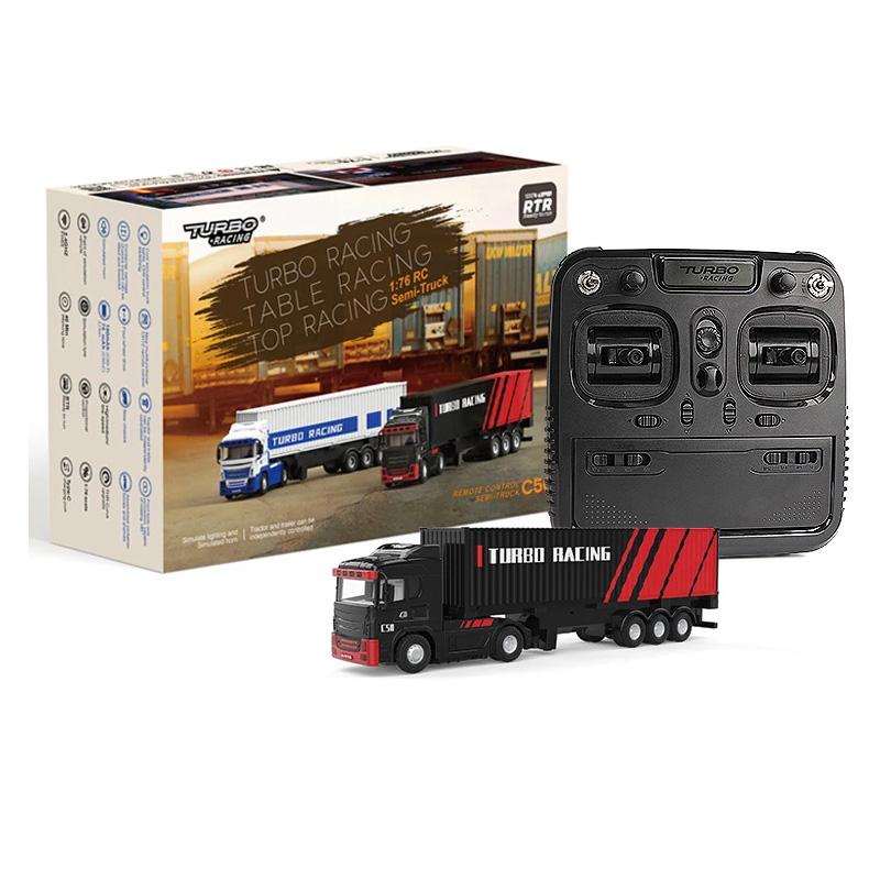 Turbo Racing C50-T 1:76 C50 Remote Control Truck Simulated Vehicle Lights and Horn RTR Version Toy Car