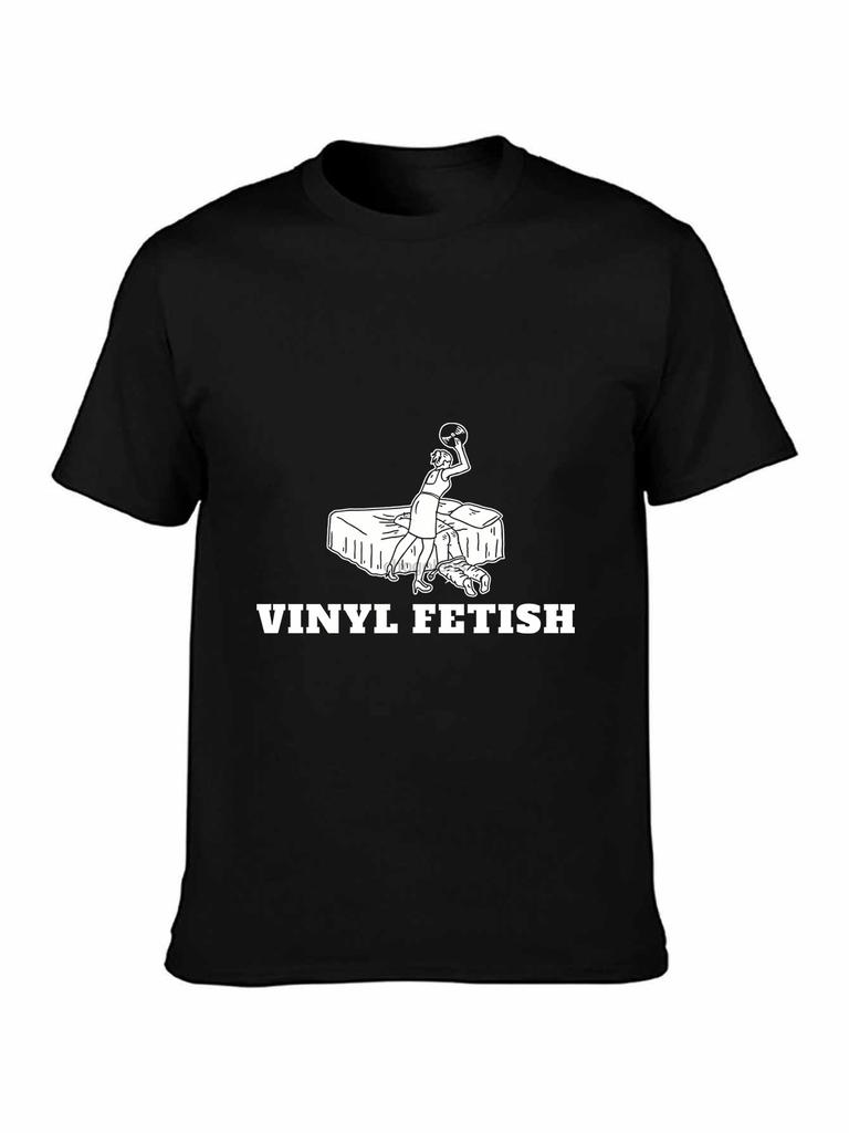 Vinyl Fetish MENS TSHIRT Tee Birthday Record Gift Dj Slipmat Cartridge Needle Made Good Quality T Shirt Youth
