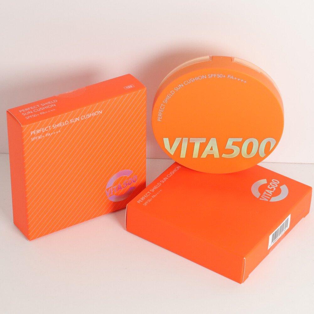 Vita500 perfect shield sun cushion оригинал 25г + сменный блок 25г