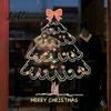 Festive Tree Window Stickers Christmas Sticker Cling Decal Static Simple Line Waterproof Holiday Ornaments Removable