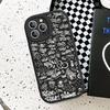 Крутой черный чехол для телефона с граффити, твердая кожа, для iPhone 16 15 14 13 12 Mini 11 14 Pro Max Xs X Xr 7 8 Plus Fundas