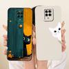 Чехол для Xiaomi Redmi Note 9 Pro Max Note 9S Милый Кот Мультяшная Крышка Ударопрочный Чехол для Телефона Для Redmi Note 9 Pro Note9 S Мягкие Сумки