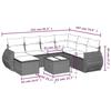 VidaXL Garden Lounge Set with Cushions 8 Pcs, Patio Sofas, Patio Furniture Set, Outdoor Furniture, Brown 3254050