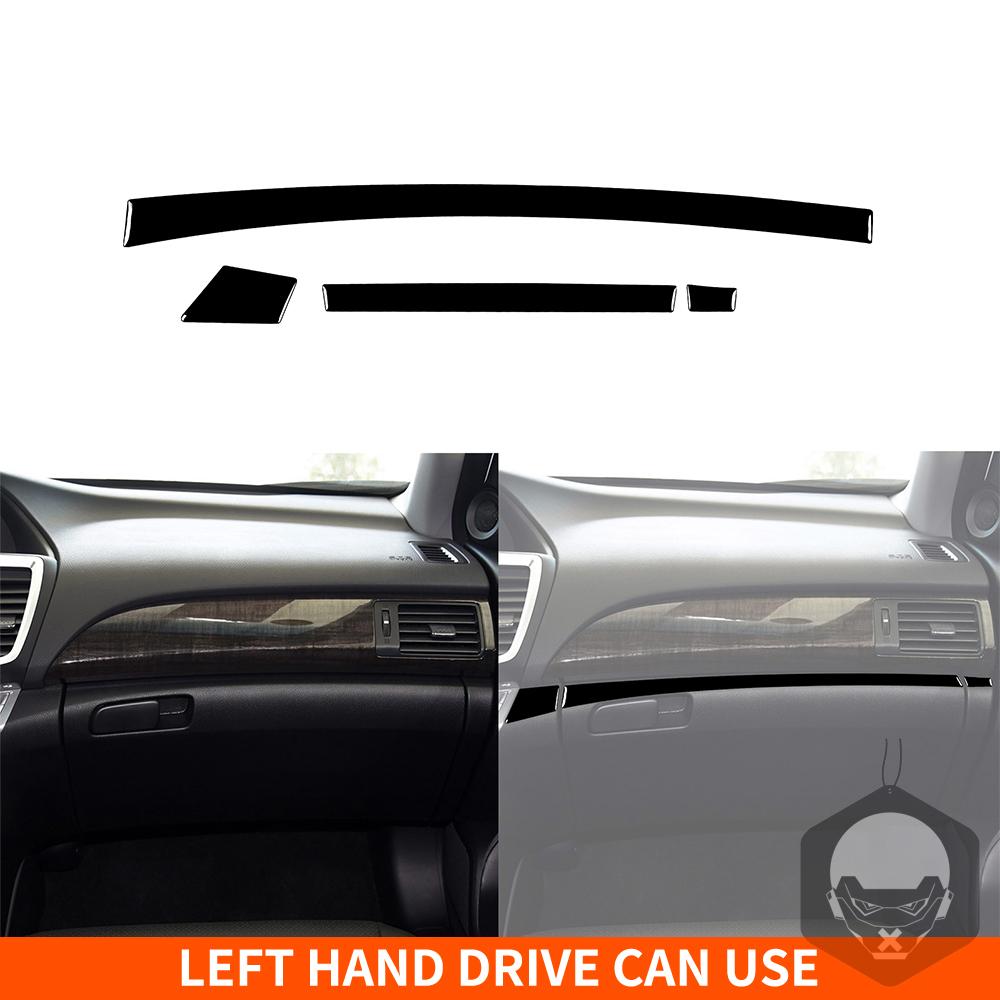 For Honda Accord 2014-2017 Piano Black Stickers Central Radio AC CD Selector Door Panel Car Accessories Interior Decorative