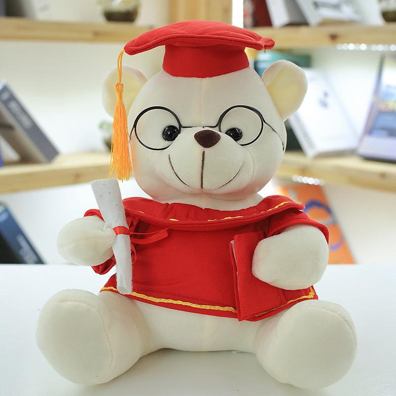 New Graduation Season Animal Plush Doll Wear Bachelor Coat Graduation Certificate Bear Capybara Plush Toy for Students Gift
