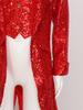 Boys Steampunk Tailcoat Gothic Victorian Long Coat Sequins Jacket Medieval Halloween Costume Frock Coat Outfit