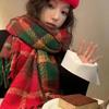 Korean Imitation Cashmere Plaid Scarf for Women - Thick, Warm, Versatile Autumn/Winter Fashion