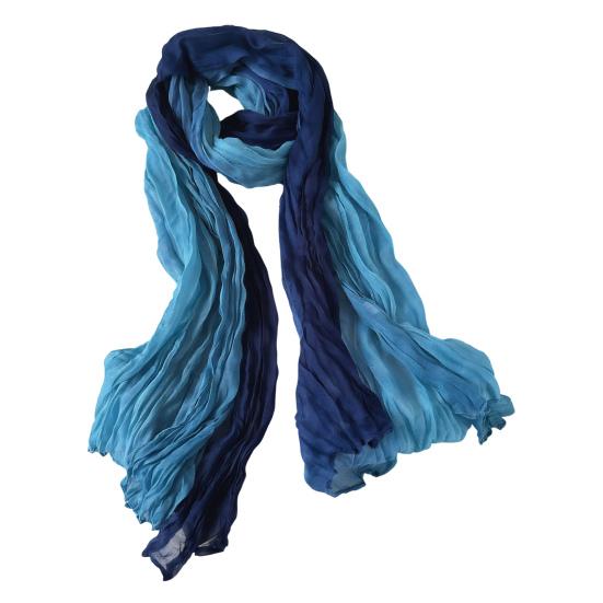 Women Scarf Autumn Winter Tie-Dye Scarf Soft Smooth Texture All-Weather Shawl Versatile Outdoor Accessory