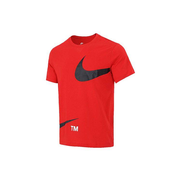 Nike Футболки Мужские Красные С Круглым Вырезом Умеренный Прямой Крой DD3350-657