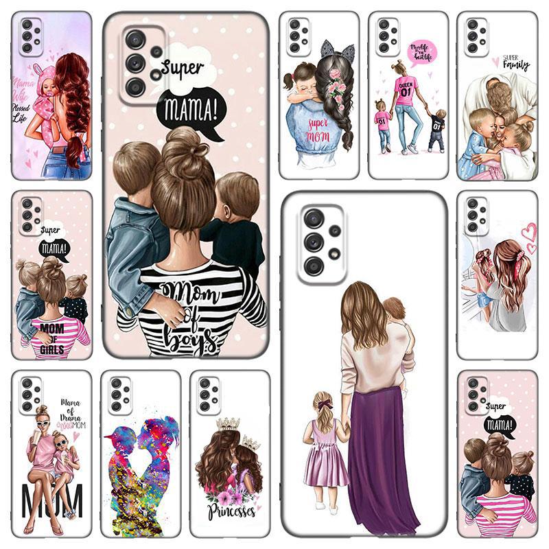 Super Mom Baby Girl Boy Phone Case For iPhone Samsung Galaxy Redmi Xiaomi Oppo OnePlus Note S A 7 8 9 10 11 12 13 14 20 21 22 23 53 54 Pro Max Ultra