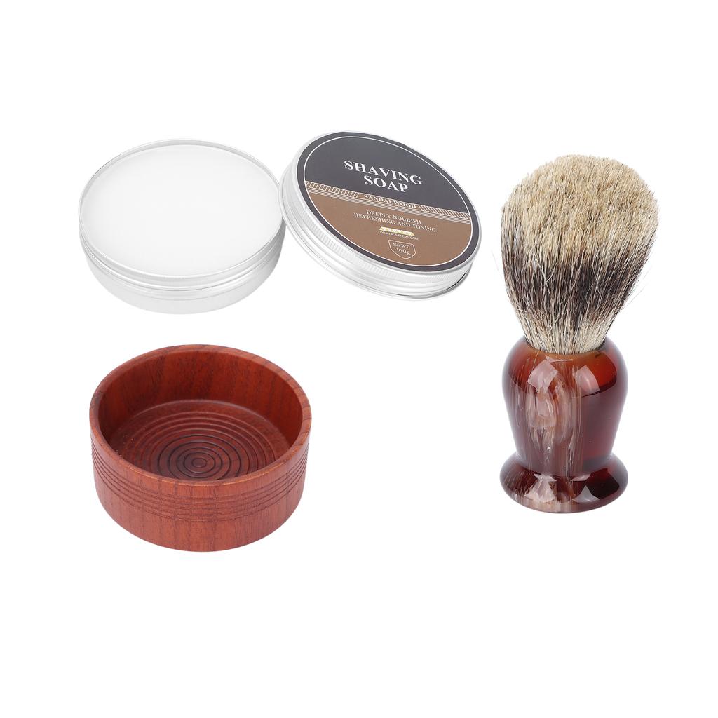 BlueZOO Мужской набор для бритья бороды Помазок для бритья Пена Чаша Мыло для бритья Набор для ухода за бородой