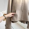 Флэш-распродажа: Женская куртка-пальто с высоким воротником на молнии из кашемировой шерсти Осень/Зима 2025