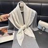 Fashion 90 Square Scarf Women'S Thousand Bird Grid Scarf Middle Eastern Headscarf Versatile Day Silk Cotton Silk Scarf Retro